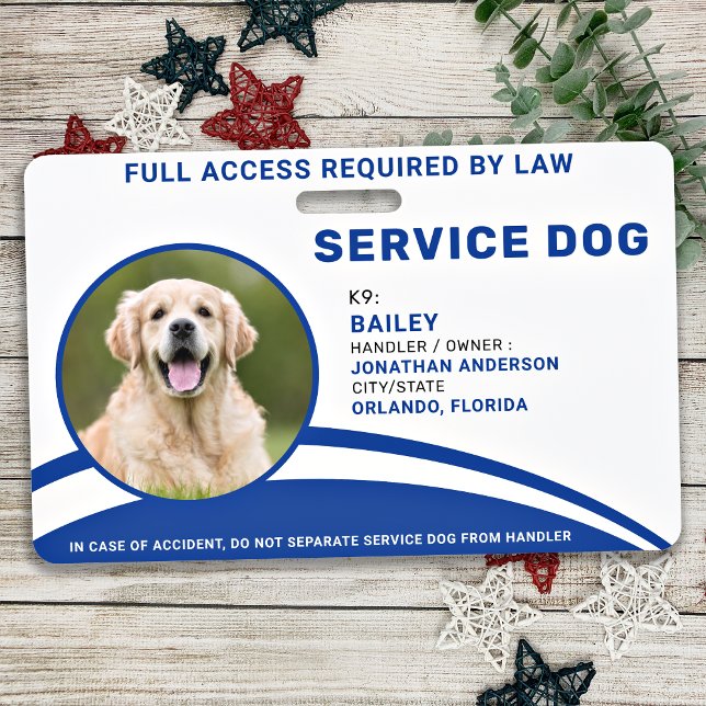 Tarjeta de identificación de foto azul de perro de (Subido por el creador)