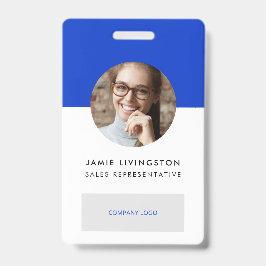 Tarjeta de identificación de foto con logotipo pro