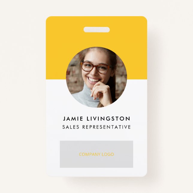 Tarjeta de identificación de foto con logotipo pro (Anverso)