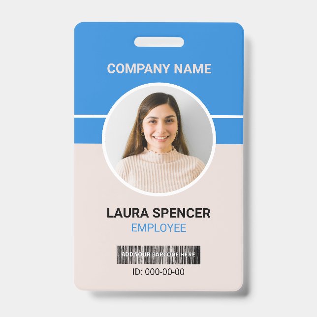 Tarjeta de identificación de foto de empleado corp (Anverso)