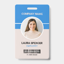 Tarjeta de identificación de foto de empleado corp