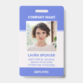 Tarjeta de identificación de foto de empleado corp