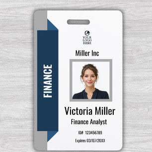 Tarjeta de identificación de foto de empleado corp