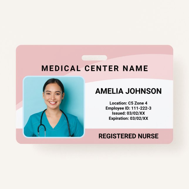 Tarjeta de identificación de foto de empleado de h (Anverso)