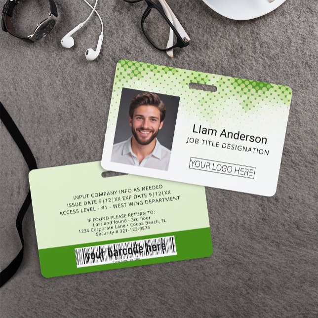 Tarjeta de identificación de foto de empleado de P (Office Badge)