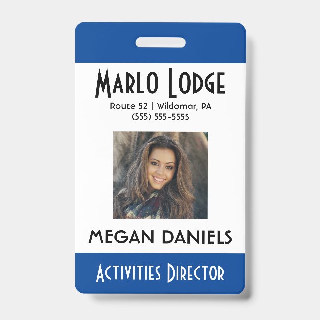 Tarjeta de identificación de foto de empleado pers (Parte frontal)