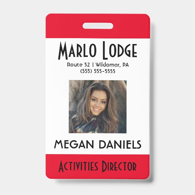 Tarjeta de identificación de foto de empleado pers (Parte frontal)