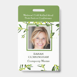 Tarjeta de identificación de foto de follaje verde