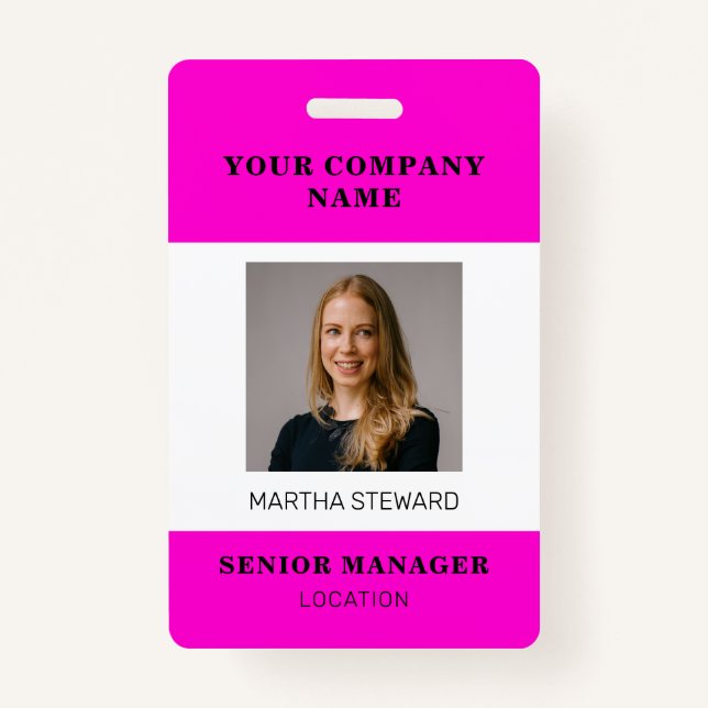 Tarjeta de identificación de foto de su empresa (Anverso)
