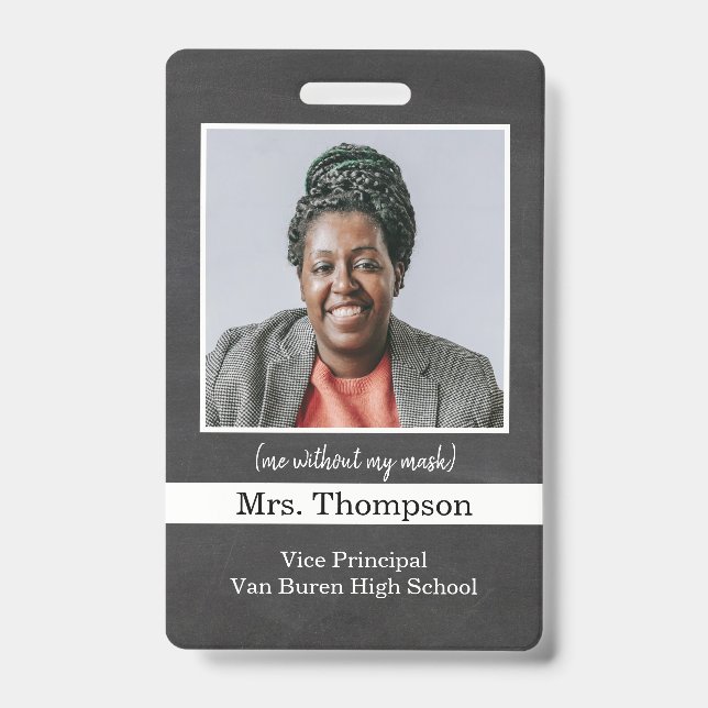 Tarjeta de identificación de foto del vicedirector (Front)