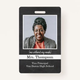 Tarjeta de identificación de foto del vicedirector