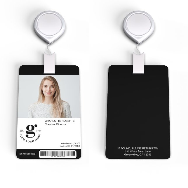 Tarjeta de identificación de foto en blanco y negr (Subido por el creador)