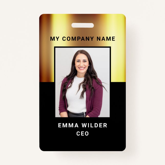 Tarjeta de identificación de foto personalizado (Anverso)