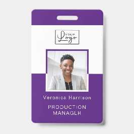 Tarjeta de identificación de fotografía de su empl