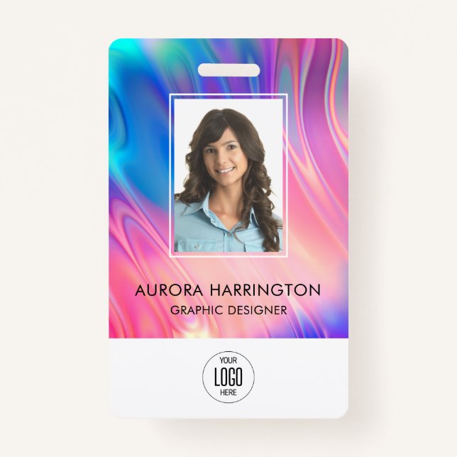 Tarjeta de identificación de holografía Logo fotog (Anverso)