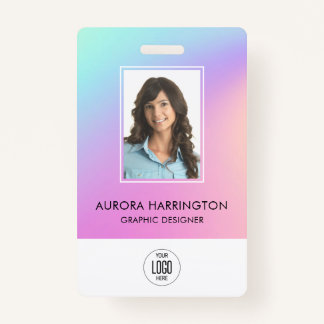 Tarjeta de identificación de holografía Logo fotog