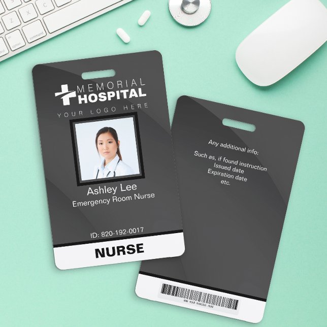 Tarjeta de identificación de hospital personalizad (Subido por el creador)