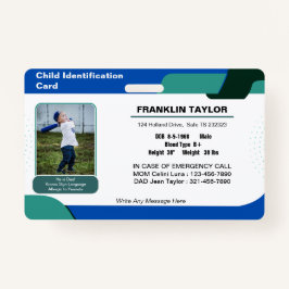 Tarjeta de identificación de identificación de eme