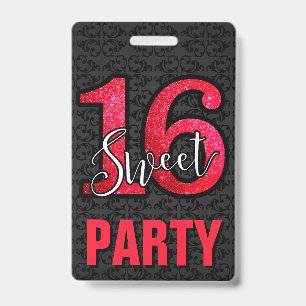 Tarjeta de identificación de invitación de cumplea