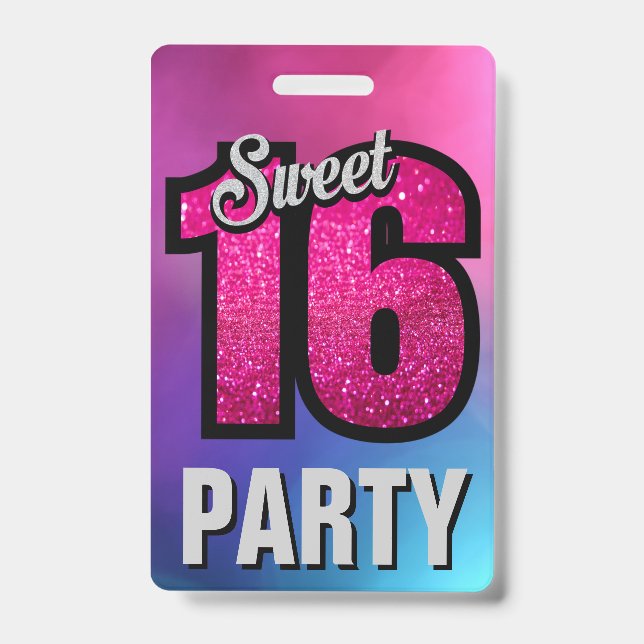 Tarjeta de identificación de invitación de cumplea (Parte frontal)