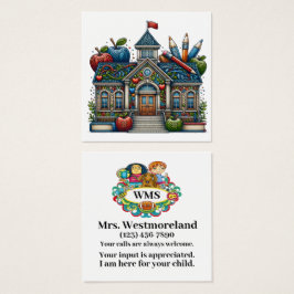 Tarjeta de identificación de la escuela-profesor V