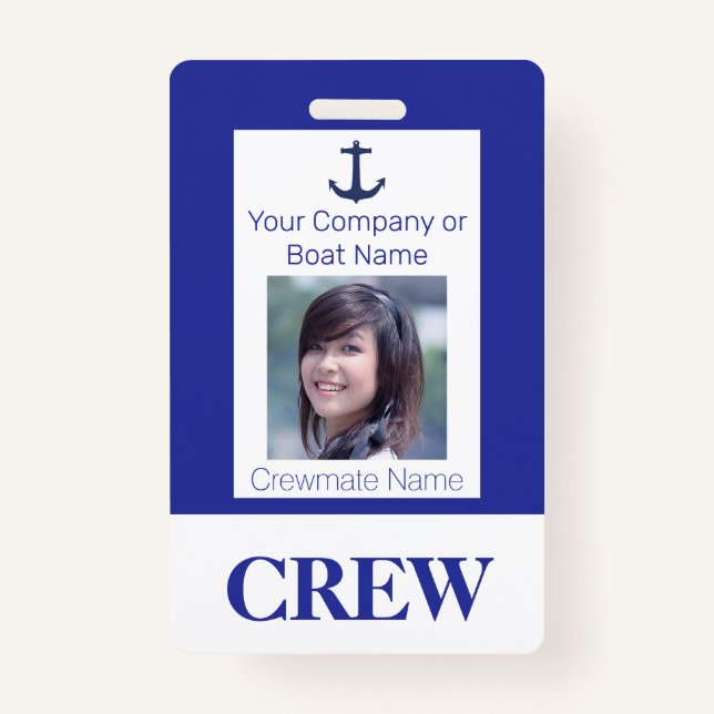 Tarjeta de identificación de la foto del barco azu (Anverso)
