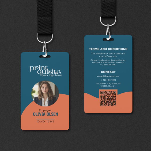 Tarjeta de identificación de Naranja azul océano n (Subido por el creador)