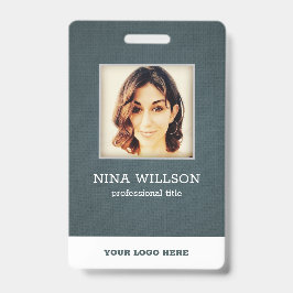 Tarjeta de identificación de negocio de foto en li