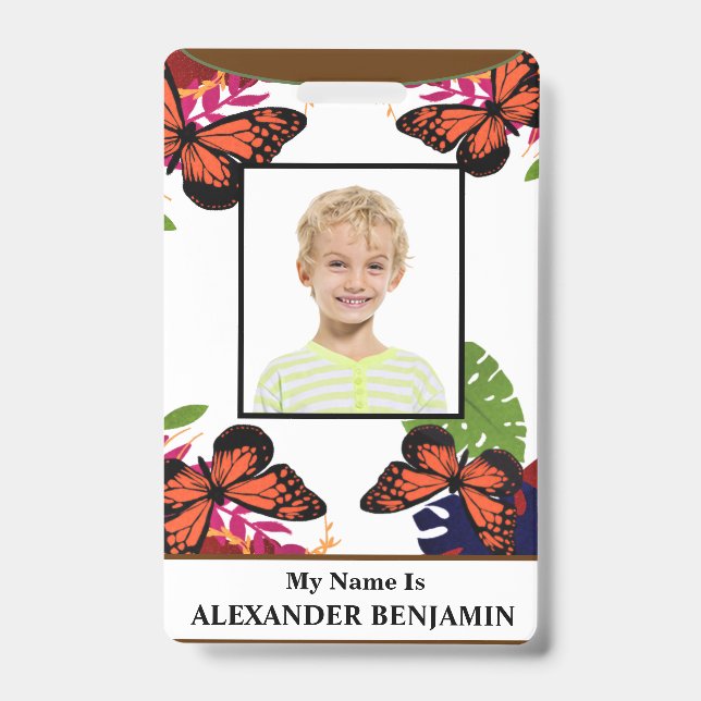 Tarjeta de identificación de niño estudiante perso (Parte frontal)