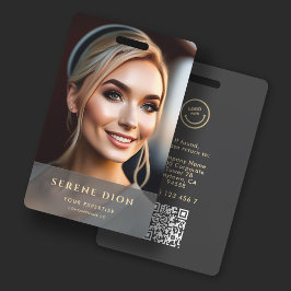 Tarjeta de identificación de nombre de empleado mi