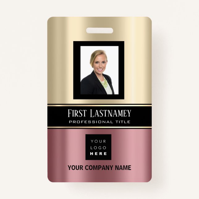 Tarjeta de identificación de nombre de foto de cód (Anverso)