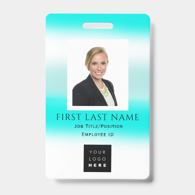 Tarjeta de identificación de nombre de foto de cód (Parte frontal)