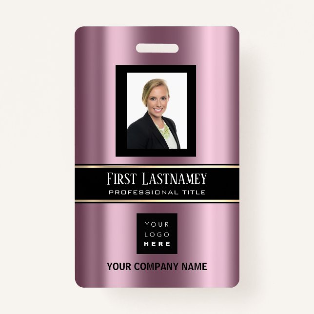 Tarjeta de identificación de nombre de foto de cód (Anverso)