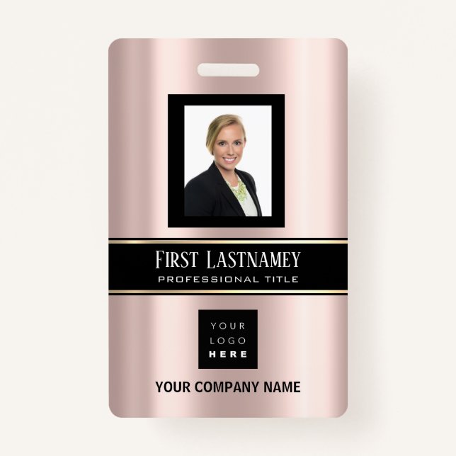 Tarjeta de identificación de nombre de foto de cód (Anverso)