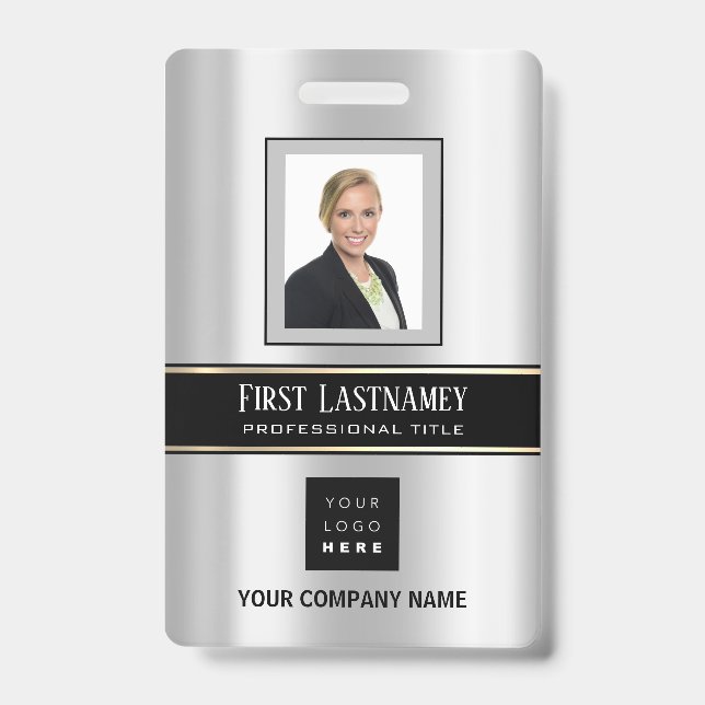 Tarjeta de identificación de nombre de foto de cód (Anverso)