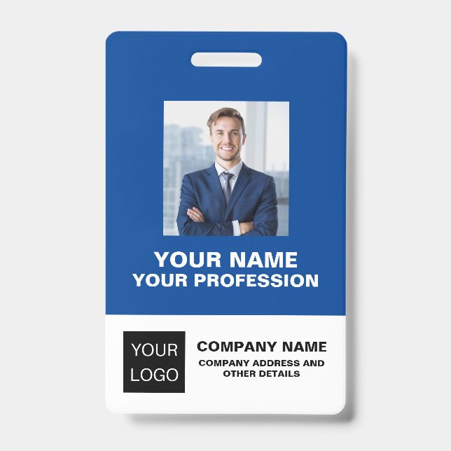 Tarjeta de identificación de oficina con foto de e (Parte frontal)