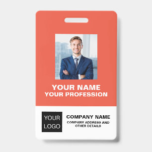 Tarjeta de identificación de oficina de fotografía