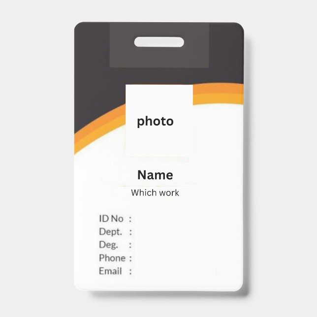Tarjeta de identificación de oficina/empresa (Parte frontal)