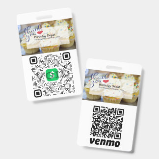 Tarjeta de identificación de pago escaneable con c