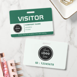 Tarjeta de identificación de pase de visitante mod