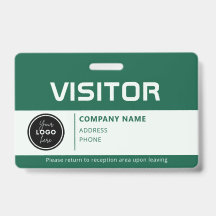 Tarjeta de identificación de pase de visitante mod