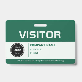 Tarjeta de identificación de pase de visitante mod
