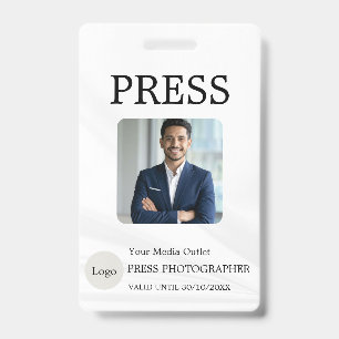 Tarjeta de identificación de periodista de prensa