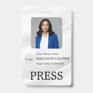 Tarjeta de identificación de periodista de prensa