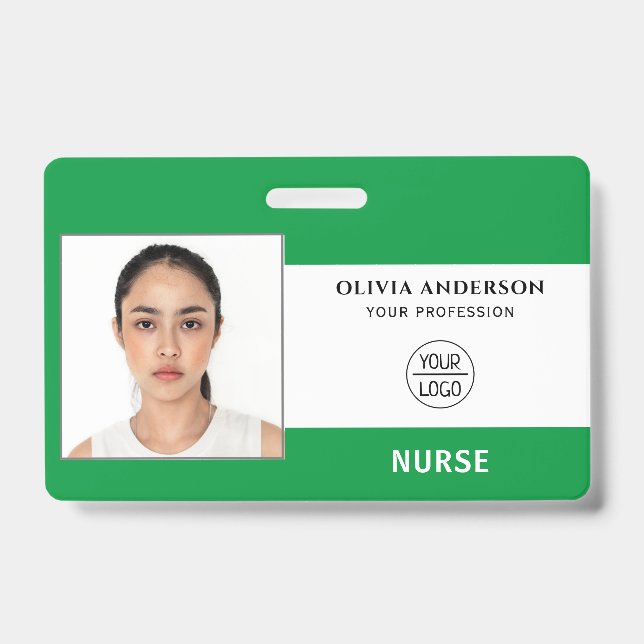 Tarjeta de identificación de personal con foto de  (Parte frontal)