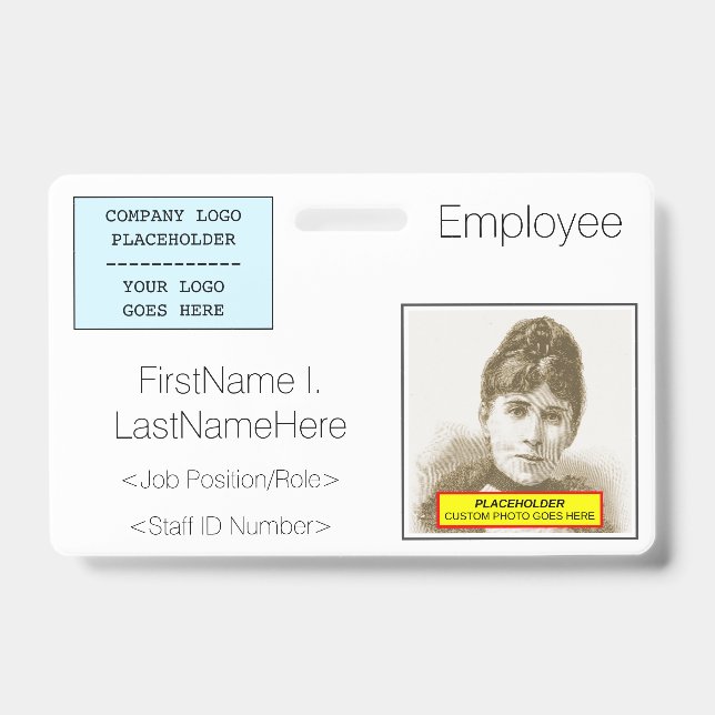 Tarjeta de identificación de personal contemporáne (Front)