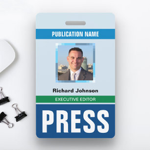 Tarjeta de identificación de prensa del periodista