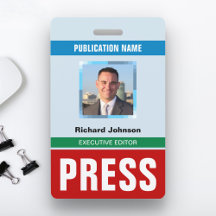 Tarjeta de identificación de prensa del periodista