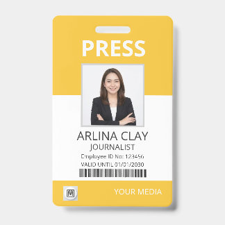 Tarjeta de identificación de prensa Foto Periodist