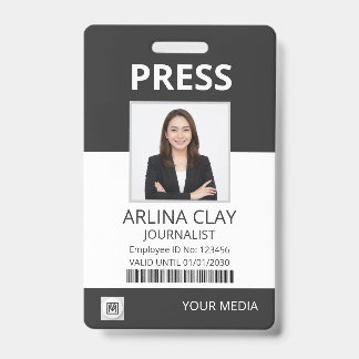 Tarjeta de identificación de prensa Foto Periodist